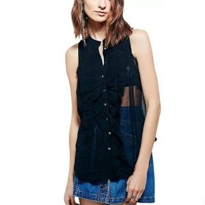 Free People Sheer Higher Ground Sleeveless Top